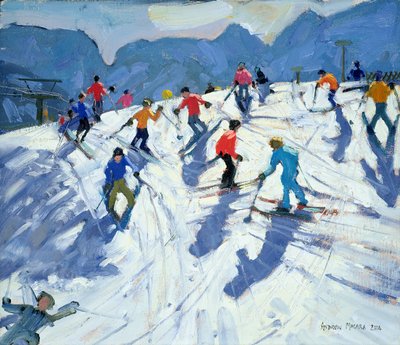 Belebte Skipiste, Lofer, 2004 von Andrew Macara